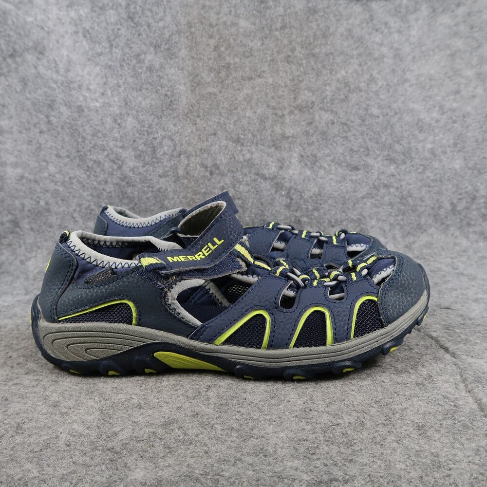 Merrell Shoes Kids 5 Sport Sandals Hydro Closed Toe Fisherman Casual Blue Green